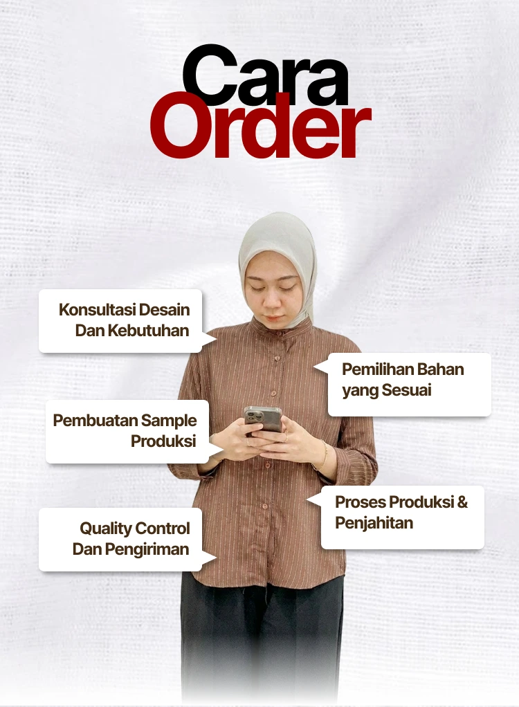 cara order di ezza konfeksi
